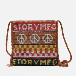 Womens Story Mfg. Peace Power Crochet Stash Bag