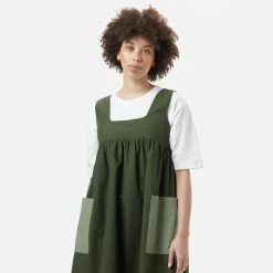 Womens Folk Patch Pocket Dress Women's