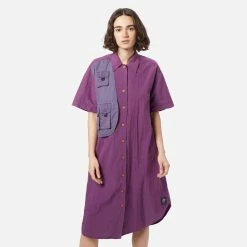 Womens Brain Dead Nylon Utility Shirt Dress Women's