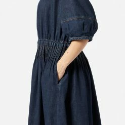 Womens YMC Garden Cotton Denim Dress Women's -Cheap Women Shoes Store hp 592037 e scaled